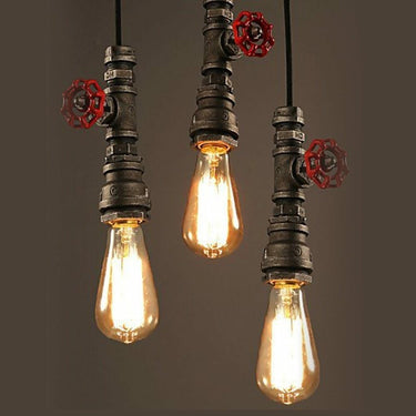 Industrial Steampunk Water Pipe Pendant Light